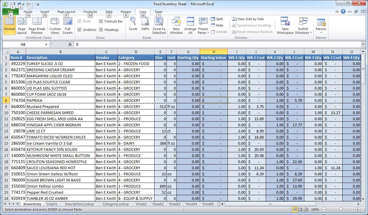 Spreadsheet